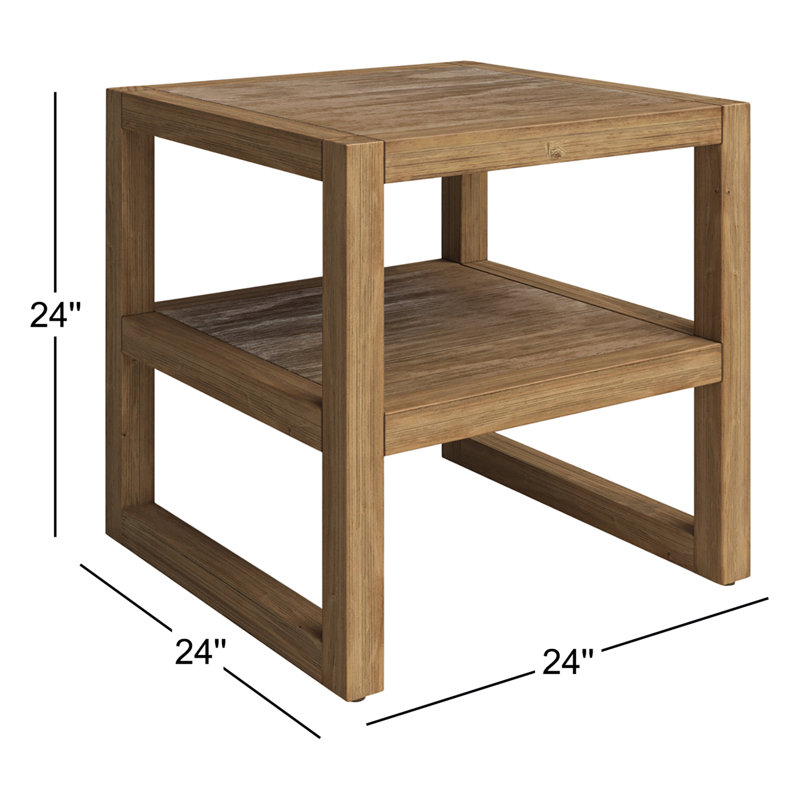 Fenmore Collection Solid Wood End Table, Honey Brown