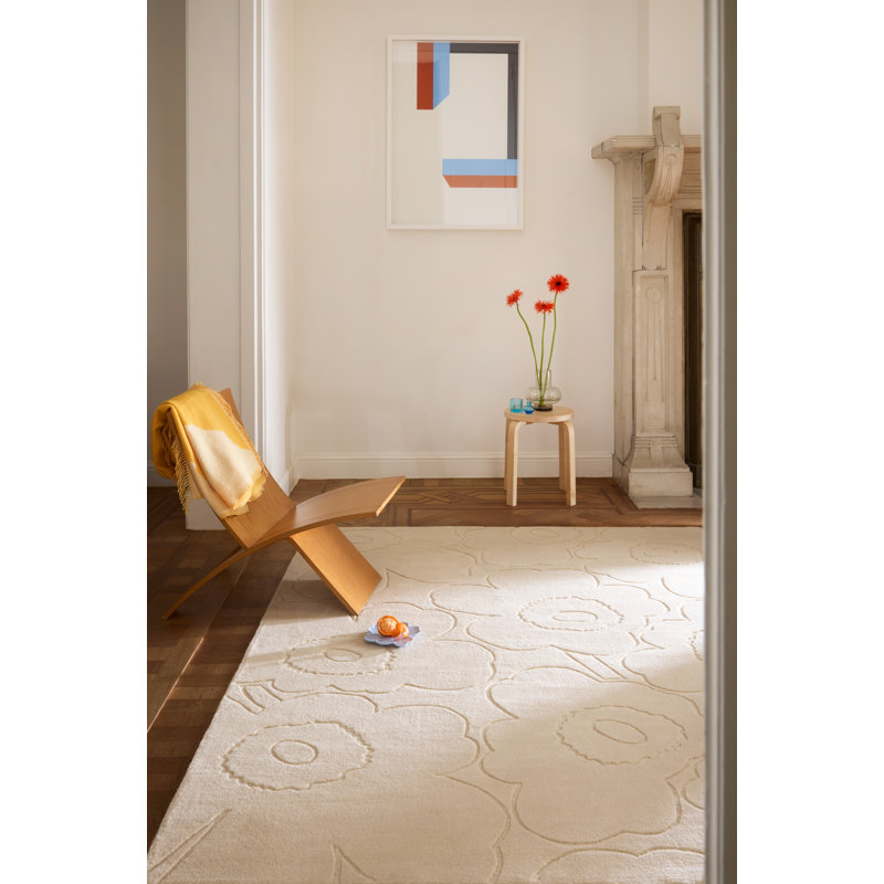 Piirto Unikko Natural White | 133701, Natural White, Rectangle 4'7" x 6'7"