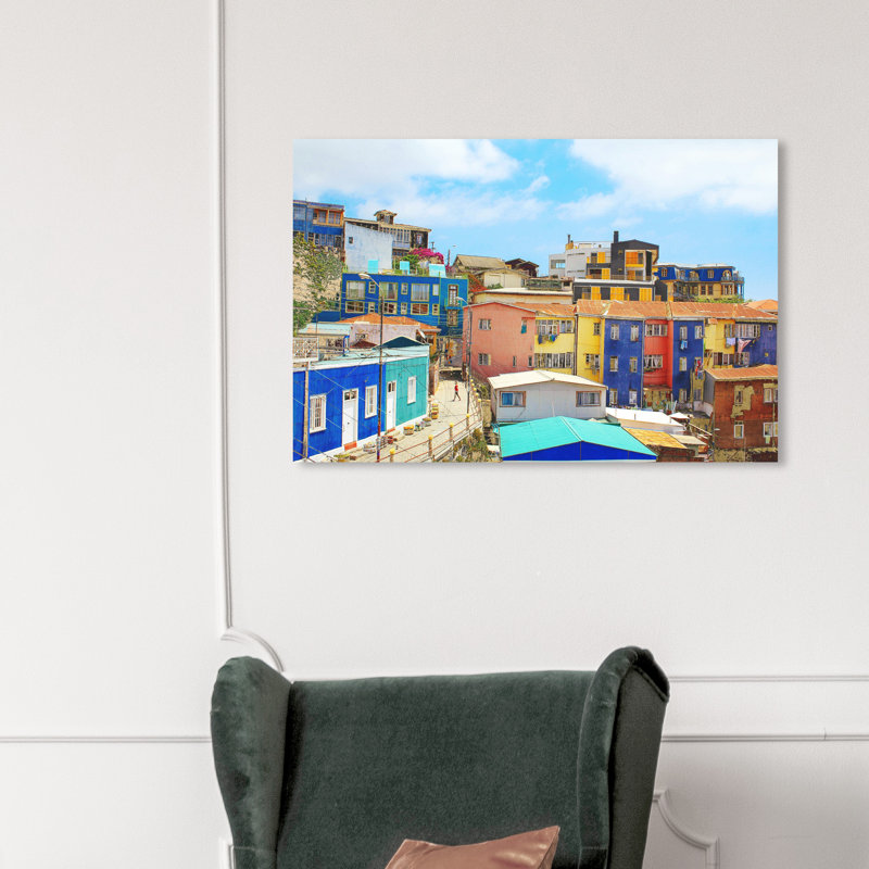 Nature and Landscape Bright Pier Town - reproduction de photo, H 36 po x l 54 po x P 1,5 po, Toile tendue
