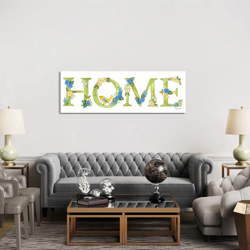 Hydrangeas in Bloom Home 1 Piece Wrapped Canvas Panoramic Wall Art, 152.4 cm H x 50.8 cm W x 1.91 cm D