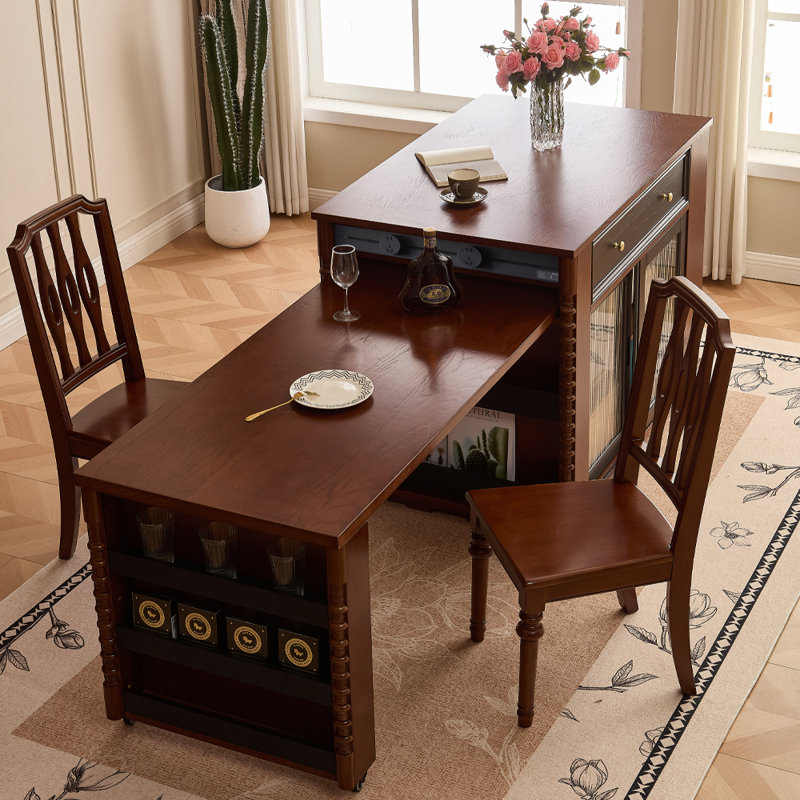 American Retro Solid Wood Dining Table