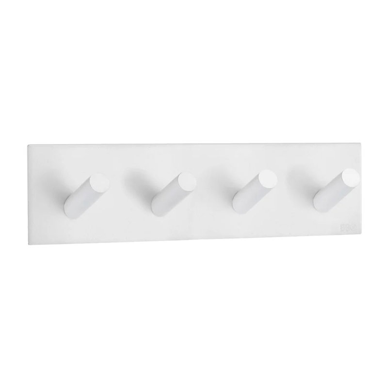 Crochet mural Beslagsboden, Acier inoxydable blanc mat