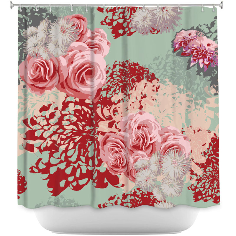 Rideau de douche simple rosé