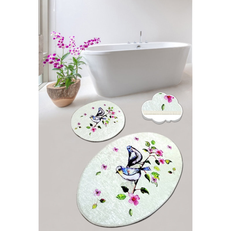Ensemble de tapis de bain de qualité supérieure (2 pièces) en polyester antibactérien de 23,6 po x 39,4 po et de 19,7 po x 23,6 po | Dessous antidérapant, 700 g / m² | Lavable à la machine, doux et durable pour le confort de la salle de bain, design élégant et fonctionnel