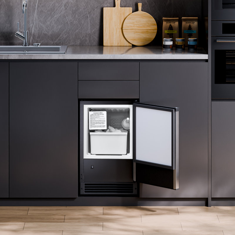 Undercounter Ice Maker 15 Lbs/Day Built-in Ice Maker Machine w/ Reversible Door, 24.80" H x 16.93" W x 14.96" D