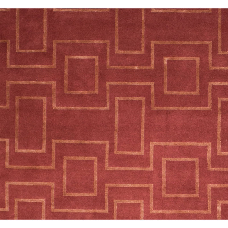 Hand Knotted Area Rug in Jalapeno, Rectangle 6' x 9'