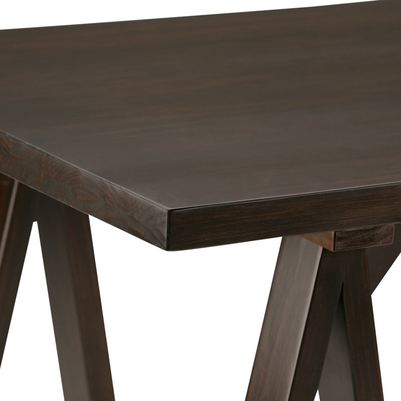 Bureau Caron, Châtaignier brun foncé, H 30 po x l 56 po x P 24 po