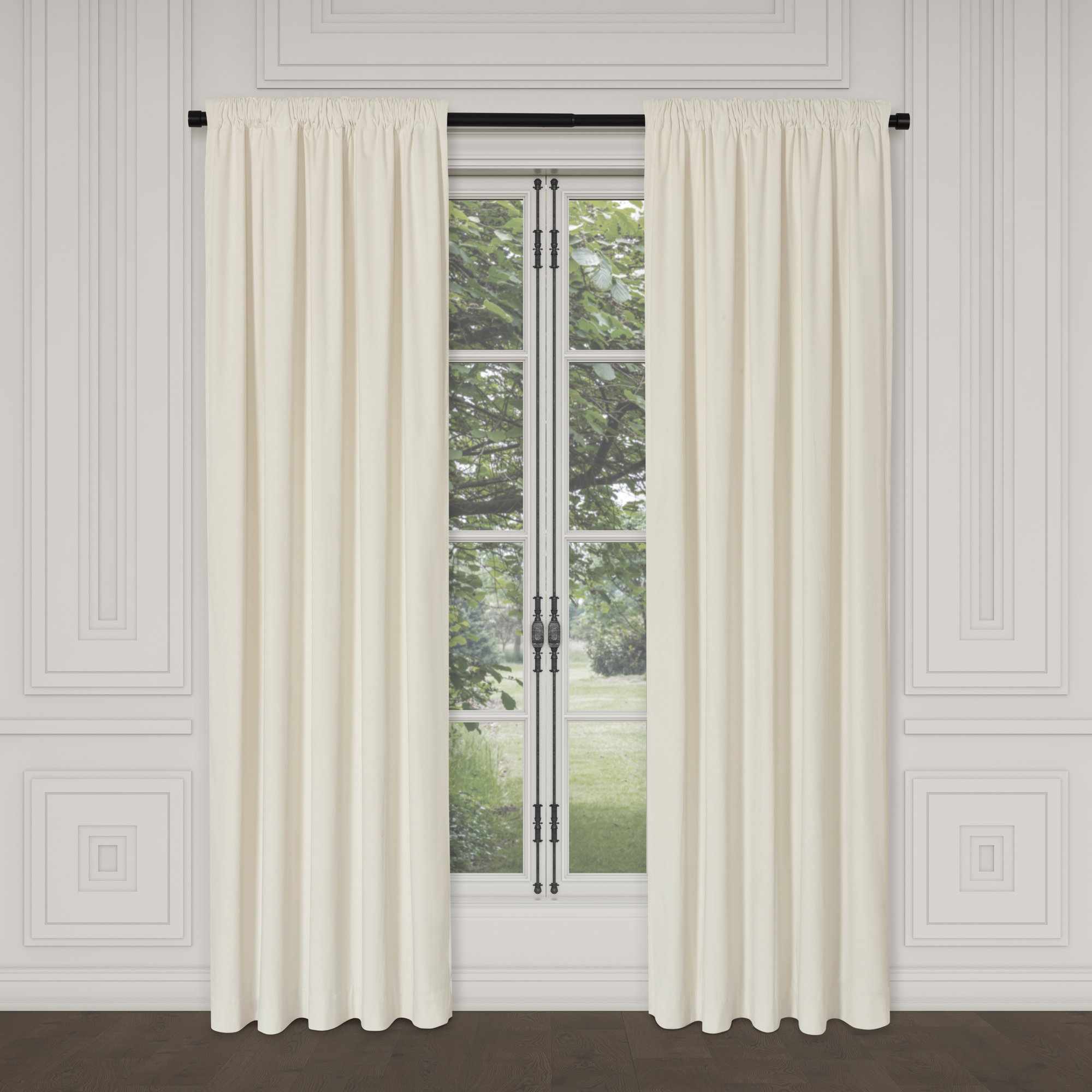 Staton Window Rod, 46" - 86", Black