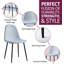 Mose 45cm H Fabric Upholstered Metal Upholstered Back Side Chair in Grey-367622629-292376150