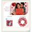 Couronne de Hikma romantique 22 po, cœur rouge tulipe rose base de vigne, décor de foyer mural de porte d'entrée durable, cadeau parfait pour les amoureux