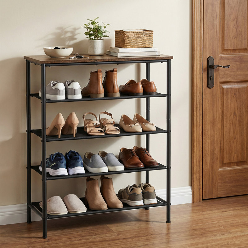 Range-chaussures, Brun / Noir