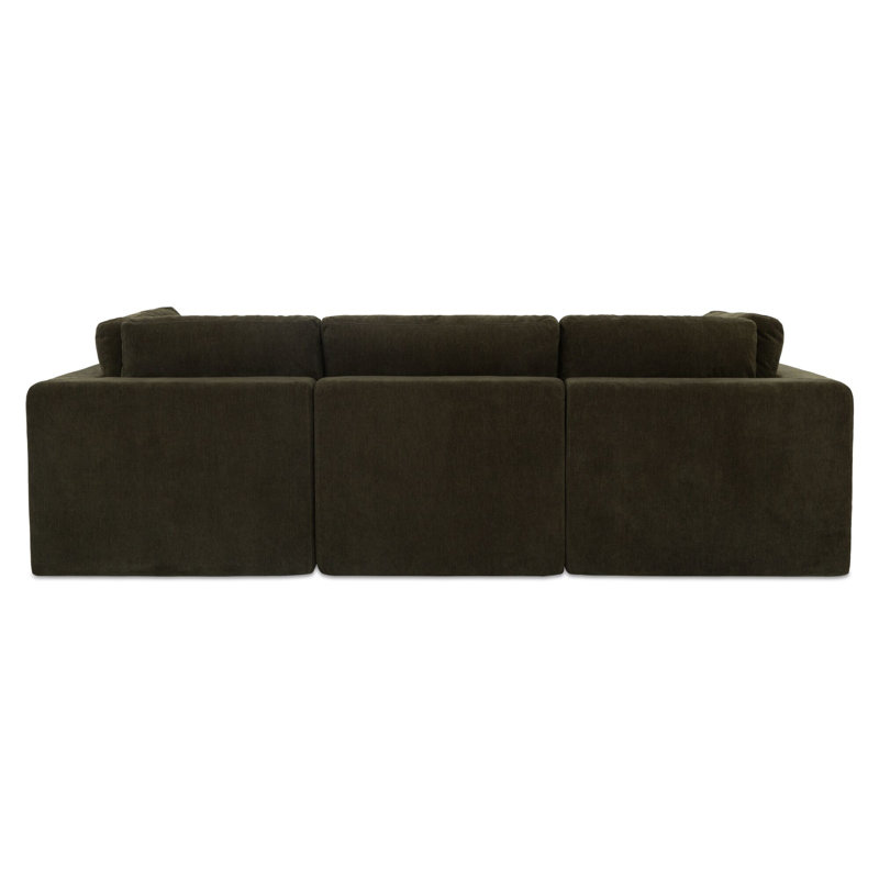 Cates Modular Sectional, Green Polyester