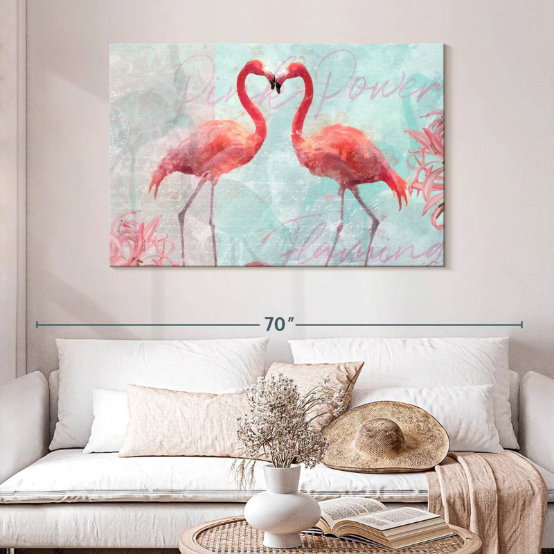 Flamingo Power, 32" H x 48" W