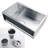 KDK HOME 18'' W Single Bowl Stainless Steel Farmhouse Kitchen Sink with 1 Faucet Hole