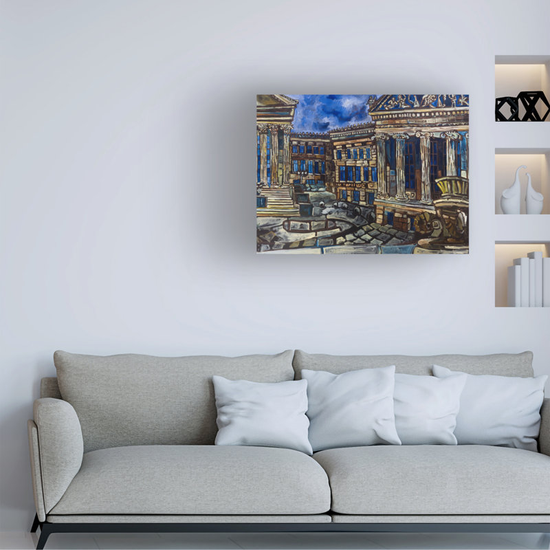 "Le musée d'art" sur toile, H 24 po x l 32 po