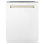 ZLINE Autograph 24 in. 3rd Rack Dishwasher w/ Auto Door Open, 44dBa, White Panel & Gold Handle