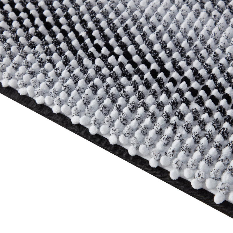 Ebern Designs Home Bosse Bath Rug, 20" x 30", Black