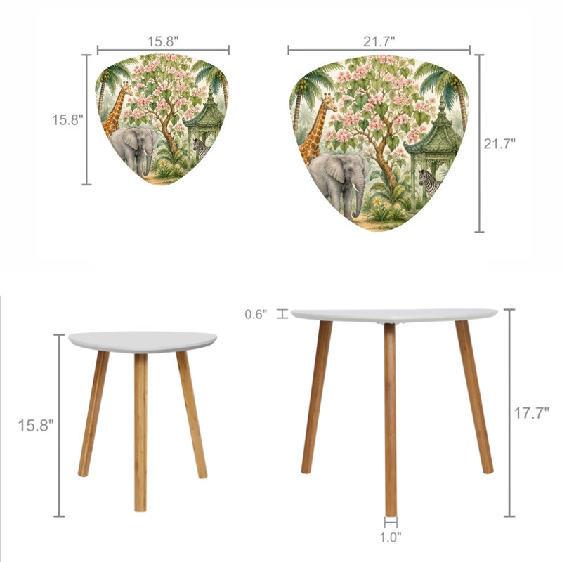 Ensemble de 2 tables basses gigognes Triangle