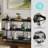 Martha Stewart Emmett Storage Display Bookcase with Vertical Steel Support Posts-89798268