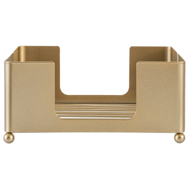 Porte-serviettes carré en papier doré