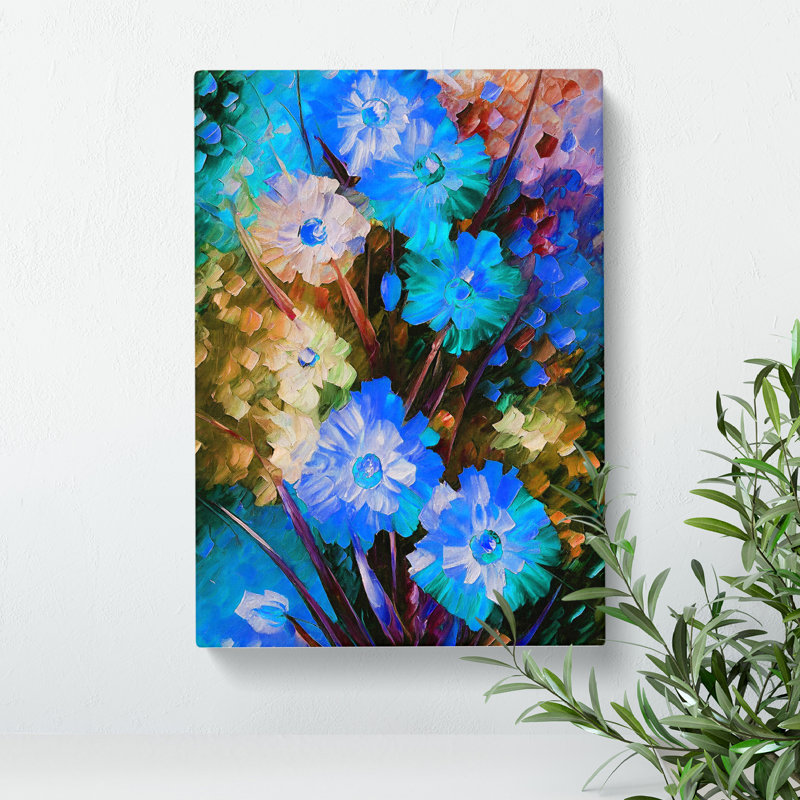 Bunch of Flowers No.1 - Wall Art, Wrapped Canvas, 50cm H x 35cm W x 3cm D, No Matte