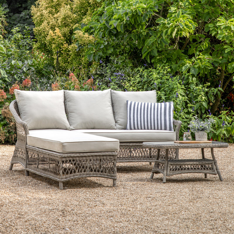 Chadi Rattan Wicker 4 - Person Seating Group with Cushions