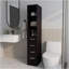 Armoire à linge à 4 tiroirs avec porte en verre Wengue