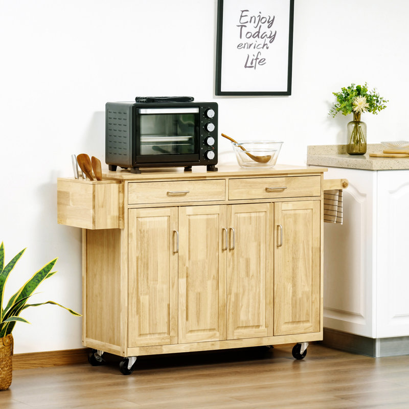 Îlot de cuisine sur roulettes (tabouret non inclus)