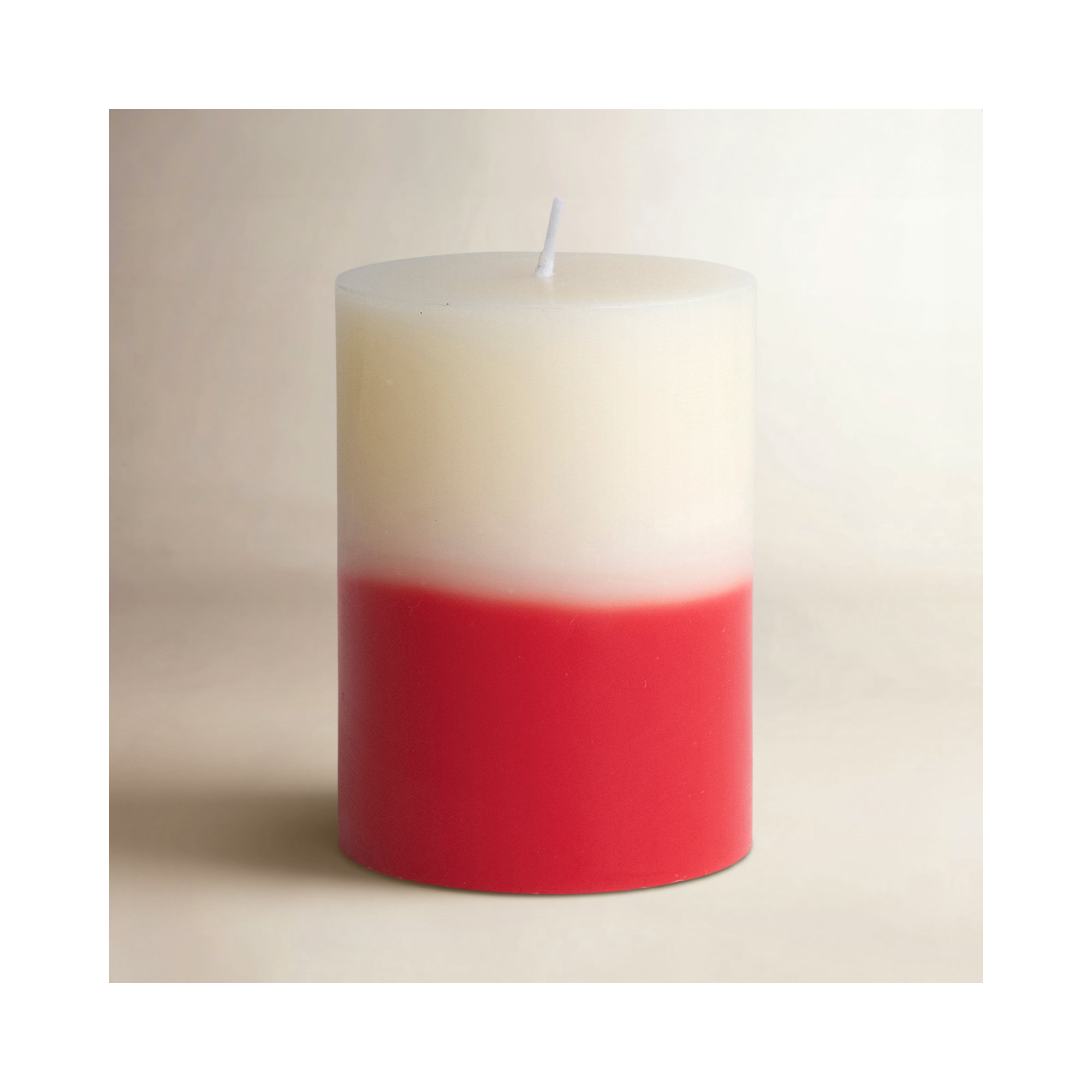 Unscented Pillar Candle, Red