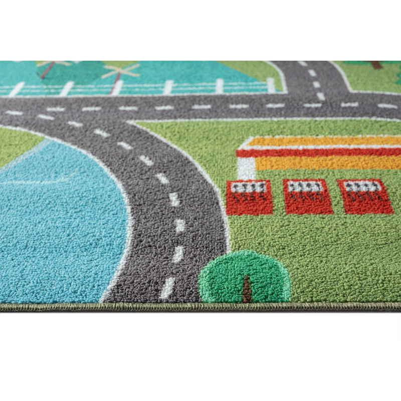 Hartsfield Happy Kids Green Rug, Round 200cm