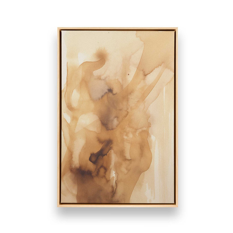 «Burnt Echoes II», reproduction sur toile, Cadre américain en érable flottant, H 18,75 po x l 12,75 po x P 1,75 po
