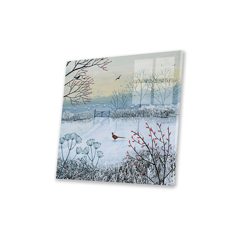 «Snowy Morning» par Jo Grundy - impression non encadrée, H 24 po x l 24 po x P 0,25 po
