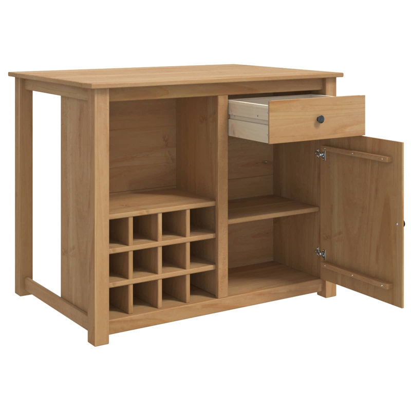 Solid Wood Kitchen Island, Honey Wax