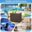 Chariot de rangement pour piscine avec roulettes, organisateur en filet pour jouets et nouilles de piscine, roulettes verrouillables, 33,5 x 26 x 29,5 po, gris-124948637