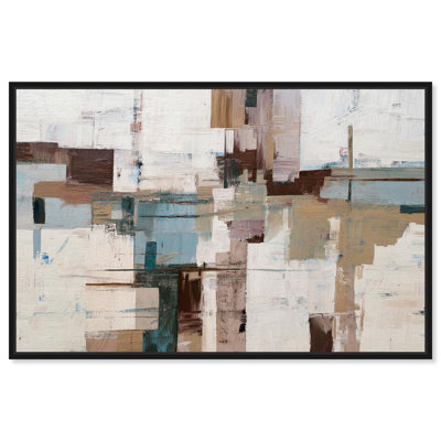 Impression sur toile Earth Tone Grid Boho par Art Remedy