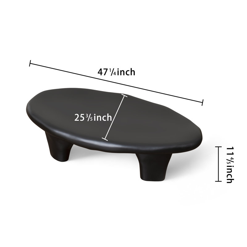 47" Cloud Coffee Table, Black