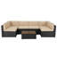Emilienne 7 Piece Rattan Sectional Seating Group with Cushions-1116309139-1116309140