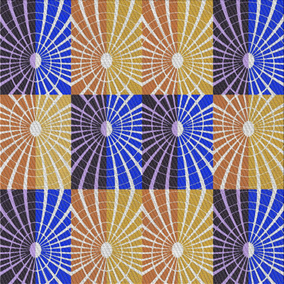 Tapis mauve/brun tissé à la machine