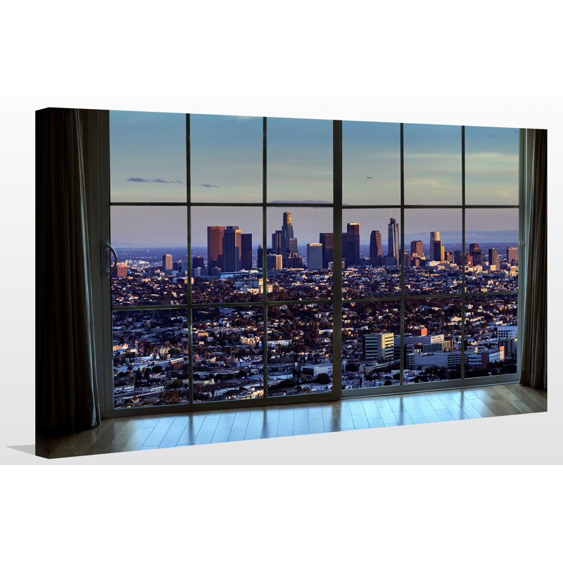 " Downtown Los Angeles Window ", 24" H x 40" W x 1" D