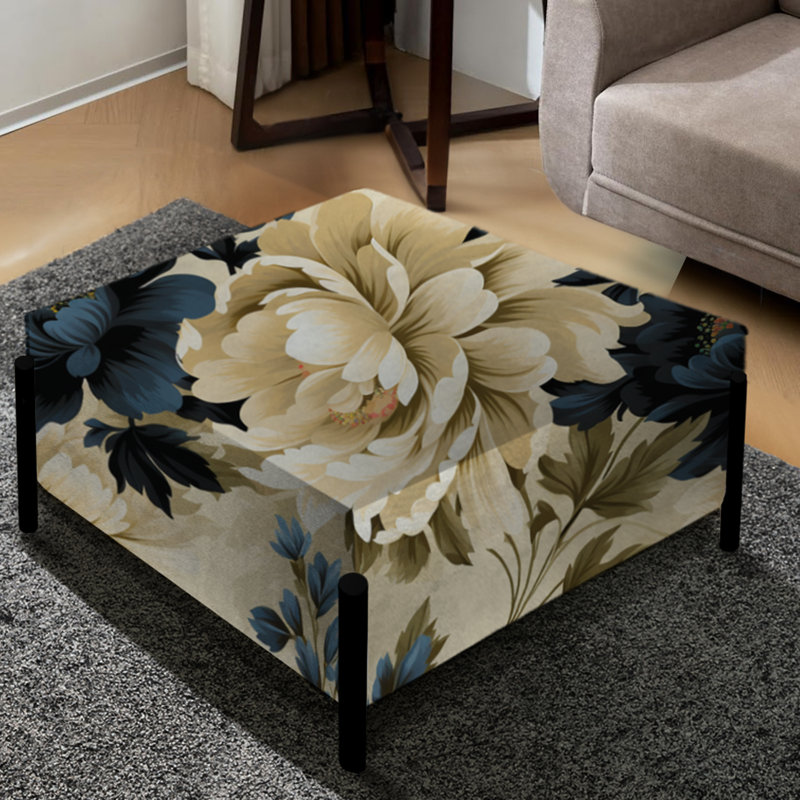 Grand repose-pieds carré Timeless Damask Legacy
