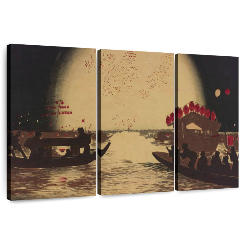 Mehar Fireworks At Ryogoku, 42" H x 65" W