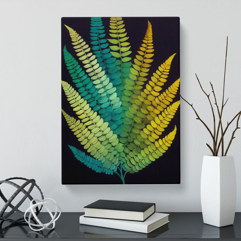 Pyles Fern Leaf Layers Vol.1 - Wrapped Canvas, 60cm H x 40cm W x 3cm D
