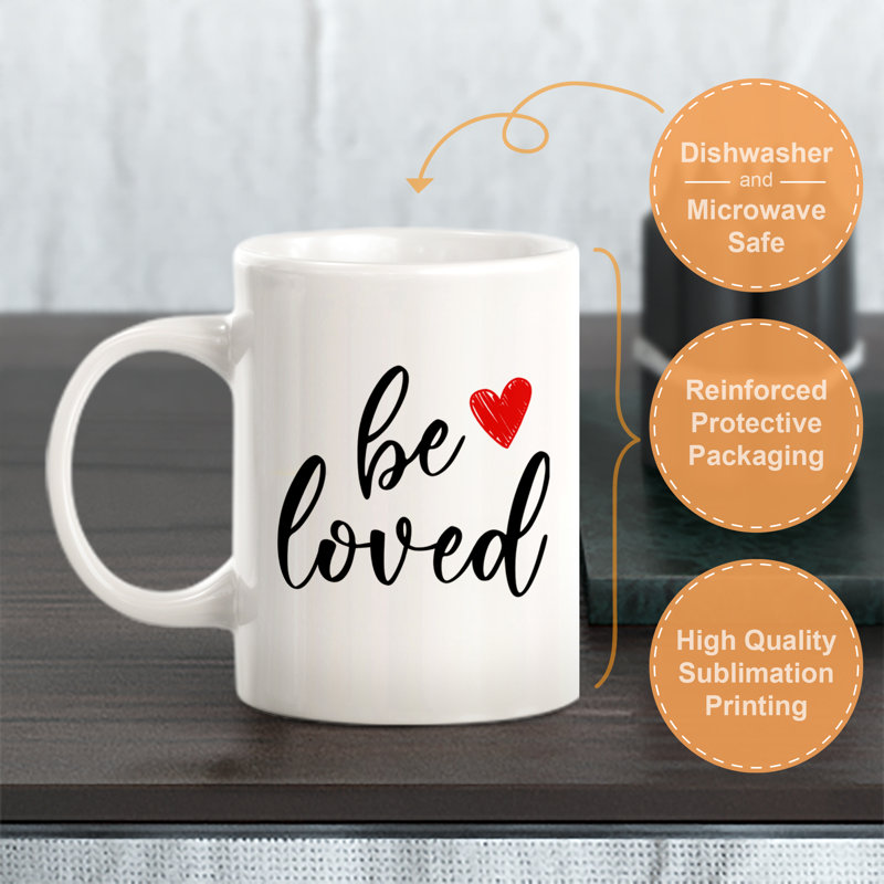 Tasse à café «Be Love», Ensemble de verres à lait, Plastique polypropylène