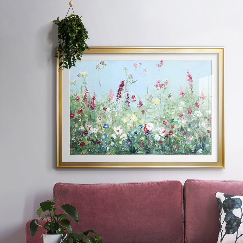 " Sweet Summer Meadow ", Gold, 15" H x 21" W x 1.5" D