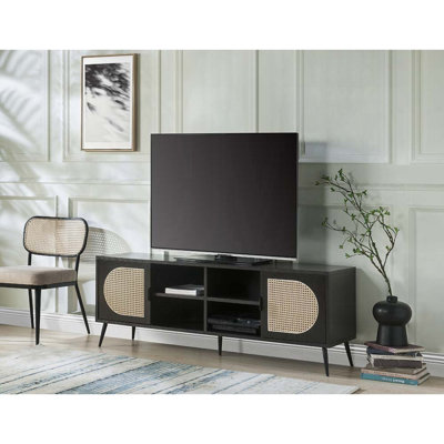 Meuble télé avec pieds en métal et console de style industriel