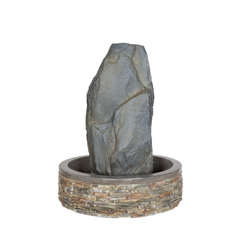Outdoor Concrete / Cement Floor Fountain with Lights