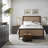 Pismo 2 Drawer Nightstand - Brown w/ Saw Cuts
