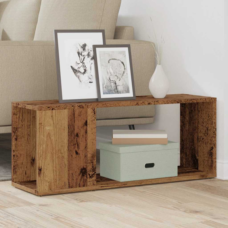 Azeeza TV Stand, 32cm H x 80cm W x 24cm D, Old Wood