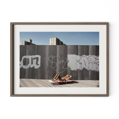 Brighton Beach Boardwalk Print by Barbara Alper