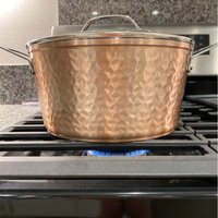 Gotham Steel Nonstick Hammered Copper Collection – 2.5 Quart Sauce Pan with  Lid, Premium Cookware, Aluminum Composition with Induction Plate for Even